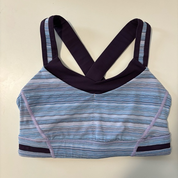 Lululemon Rack Pack Sports Bra Wave Twist Lilac Caspian Blue / Deep Zinfandel - Picture 7 of 12